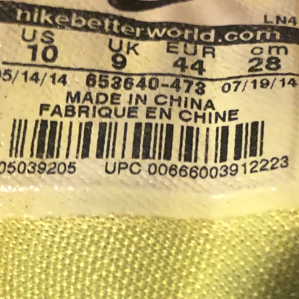 Nike Vibrant Yellow Athletic Shoes